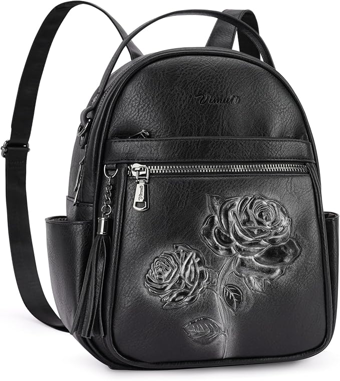Mini Backpack Purse for Women, Embossed Leather Small Backpack Fashion Travel by BestSeller
