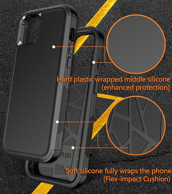 for iPhone 15 Case Heavy Duty Protection Phone Case Cover - Image 6