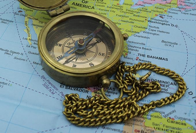 5MoonSun5's US AIR Force Engraved Brass Military Compass Nautical Marine - Image 5