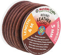 Mandala Crafts Round Genuine Distressed Brown Leather Cord by MandalaCrafts