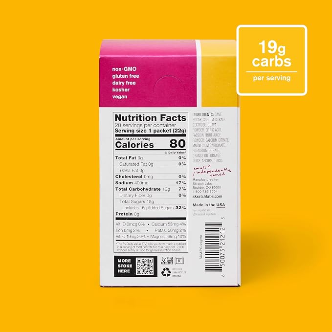 Skratch Labs Hydration Sports Drink Mix Packets – Real‑Fruit Electrolyte Powder - Image 3