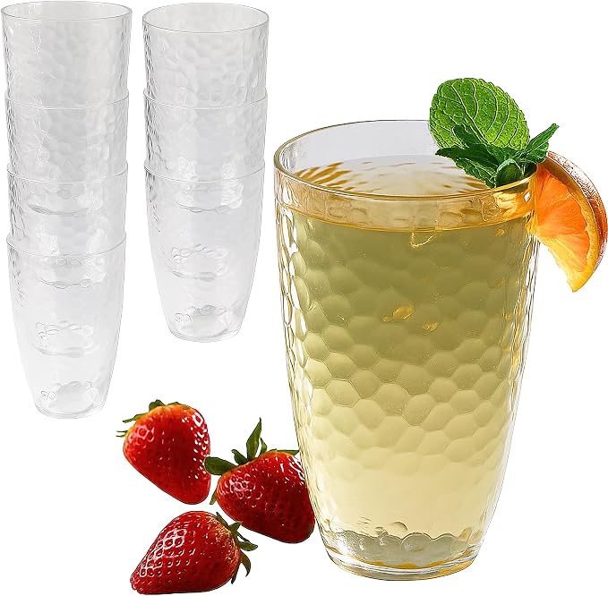 Kate Aspen Clear Hammered Acrylic Cups by KateAspen