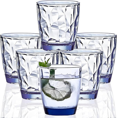 10 Oz Unbreakable Tritan Drinking Glasses Shatterproof Acrylic Glasses by VEILEDGEM