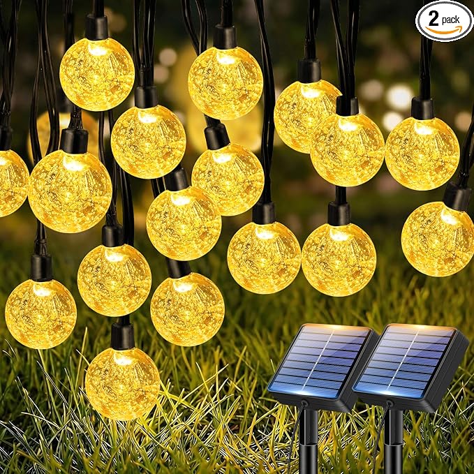btfarm 2 Pack Solar String Lights Outdoor Waterproof, Total 98 FT 100 LED Solar by btfarmdecorativelighting