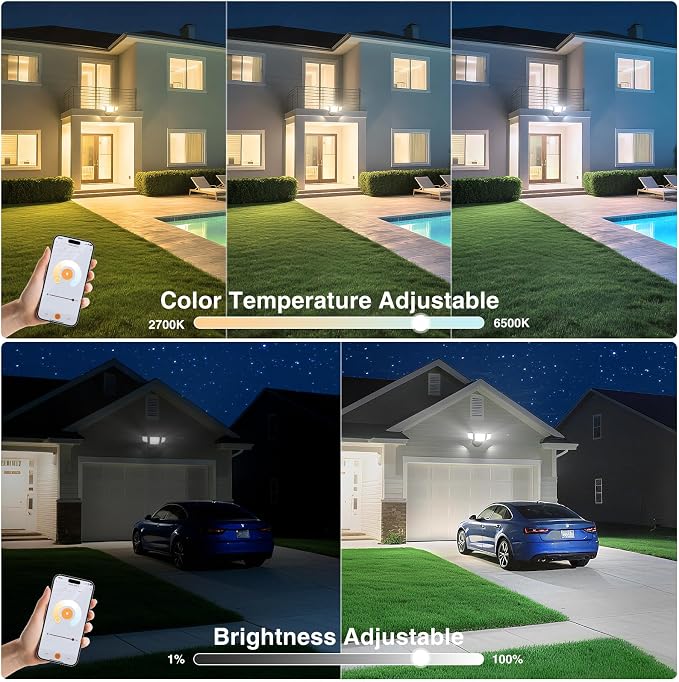 Onforu 65W Smart LED Flood Lights Outdoor, 6500LM Brightness Adjustable - Image 4