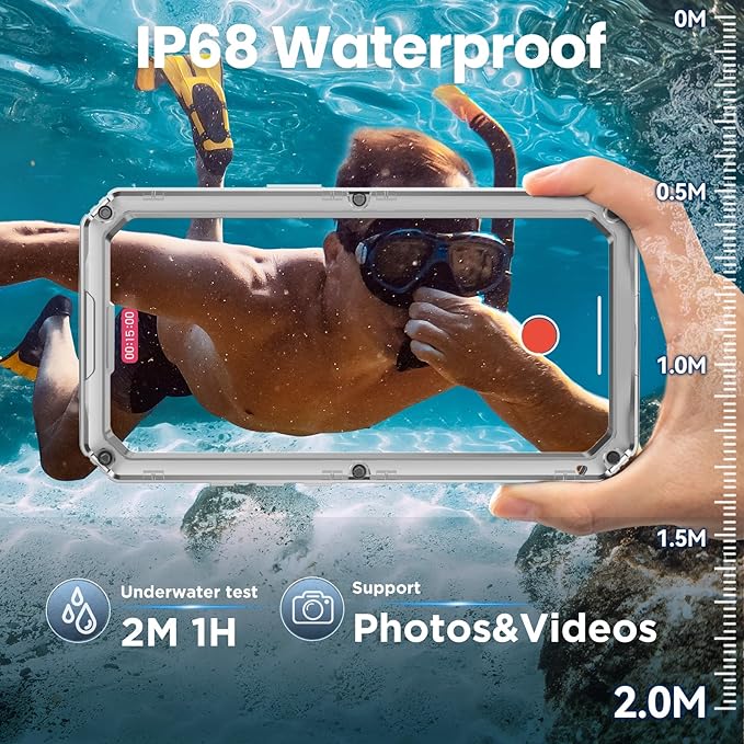 Mitywah Waterproof Case for iPhone 17 Pro, Rugged Metal Case - Image 3