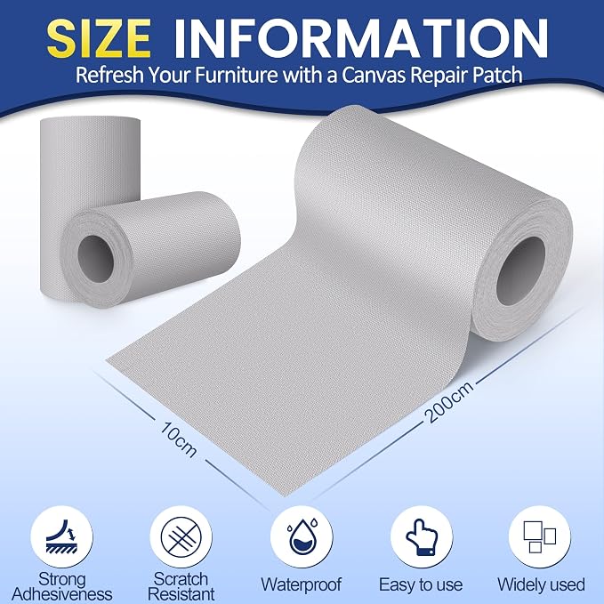 Self-Adhesive Canvas Repair Tape, Fabric Patch Repairs Kit - Image 2