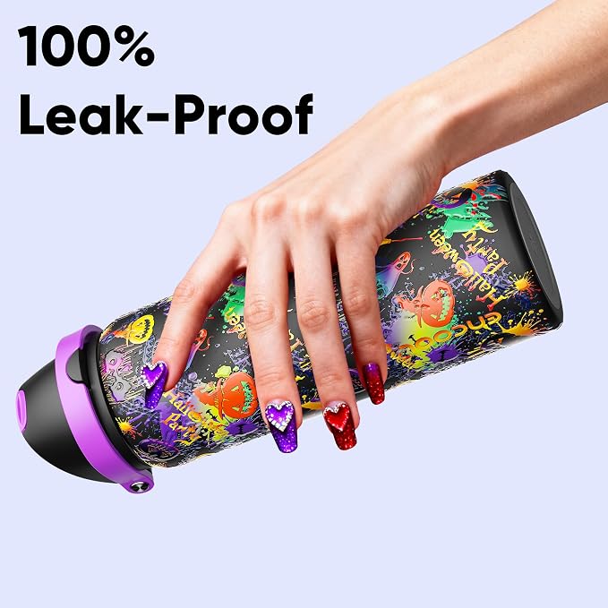 Insulated Water Bottle with Straw - Image 5