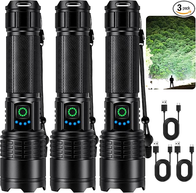 Kmivo Rechargeable Led Flashlight High Lumens by Kmivo