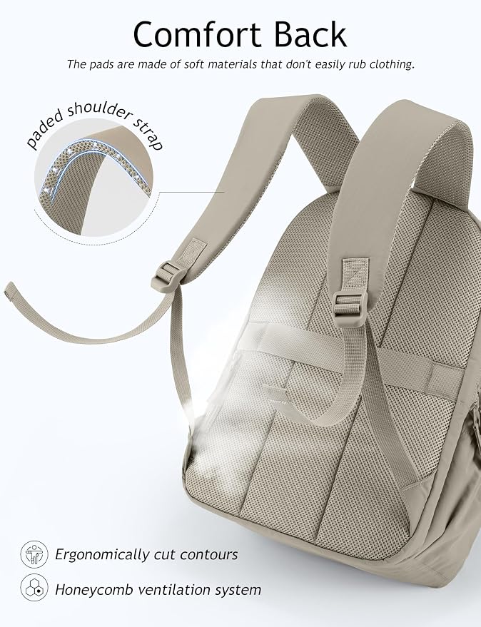 Uselike Travel Backpack for Women, 15.6 Inch Laptop Backpack, Quilted College - Image 5