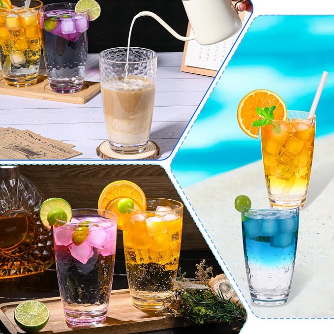 6 Pcs Plastic Drinking Tumblers Set of 18 oz, Acrylic Drinking Glasses - Image 7