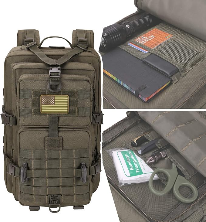 Hannibal Tactical MOLLE Assault Backpack, Tactical Backpack Military Army - Image 6