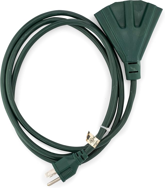 Holiday Lighting Outlet 6-Foot Green Extension Cord, 3-Prong Indoor & Outdoor by HLOLighting