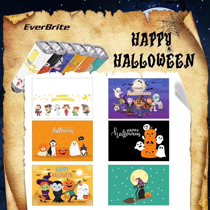 EverBrite 6-Pack LED Flashlights Halloween Gifts, Mini Flash Lights Handheld - Image 2