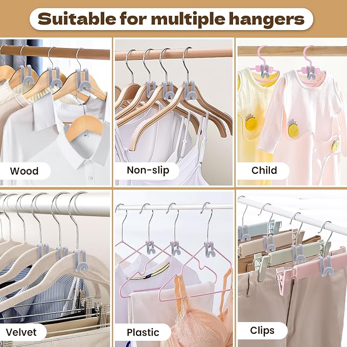 Mlici Clothes Hanger Connector for Clothes Organizing, 60 Pack Space Saving - Image 8