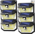 TECKNET 231 LED Solar Motion Lights Outdoor Waterproof, 6 Pack 300° Angle & 3 by Tecknet
