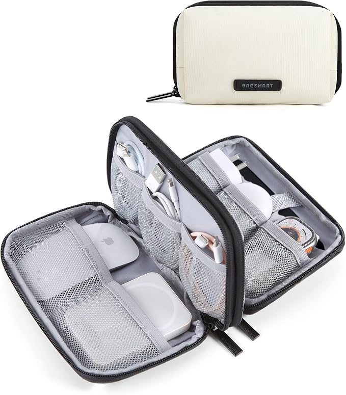 BAGSMART Electronics Organizer Travel Case, Cable Charger Cord Tech Organizer by BAGSMART