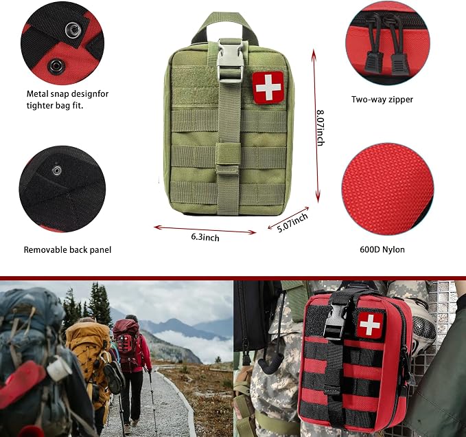 Universal IFAK Trauma First Aid Kit Molle Pouches Emergency Survival Kit - Image 3
