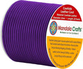 Mandala Crafts Round Genuine Purple Leather Cord by MandalaCrafts