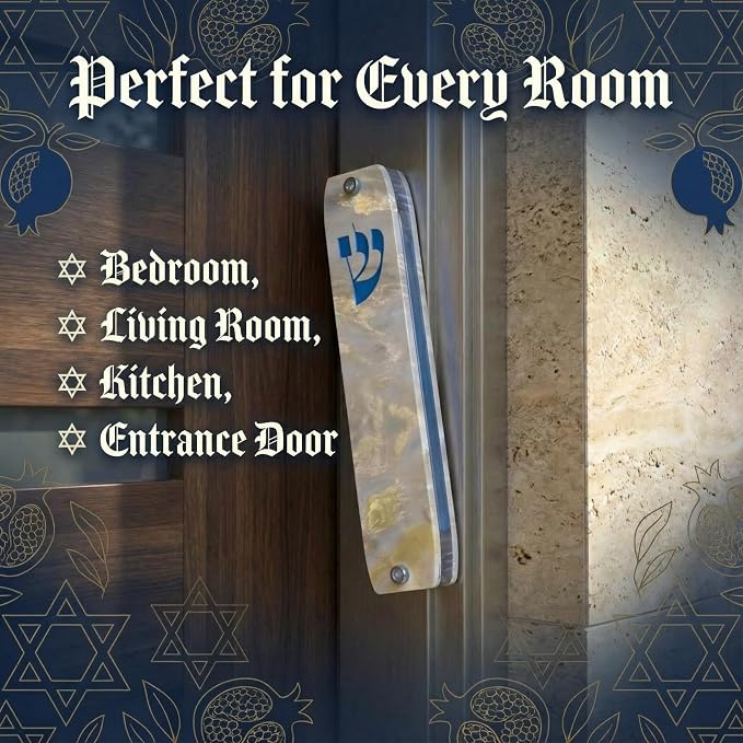 Genesis Mezuzah for Door – Modern Acrylic Mezuzah Case Without Kosher Scroll – - Image 6