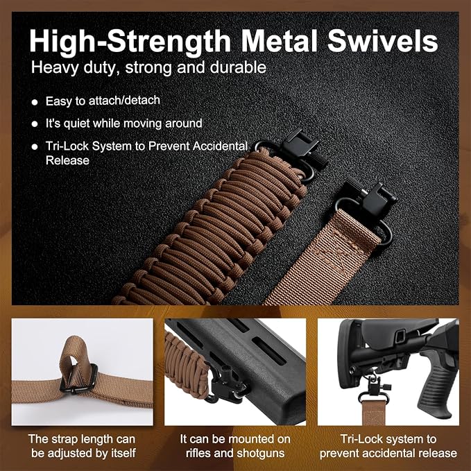 VVAAGG Two-Point Paracord Rifle Sling - Image 2