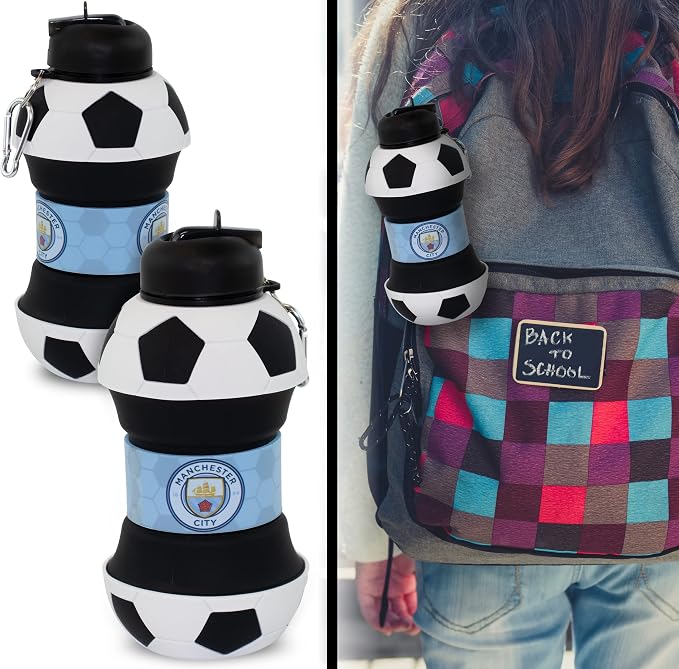 Maccabi ART Manchester City Clip-On Collapsible 1 Liter, 34 oz. size BPA-Free - Image 4