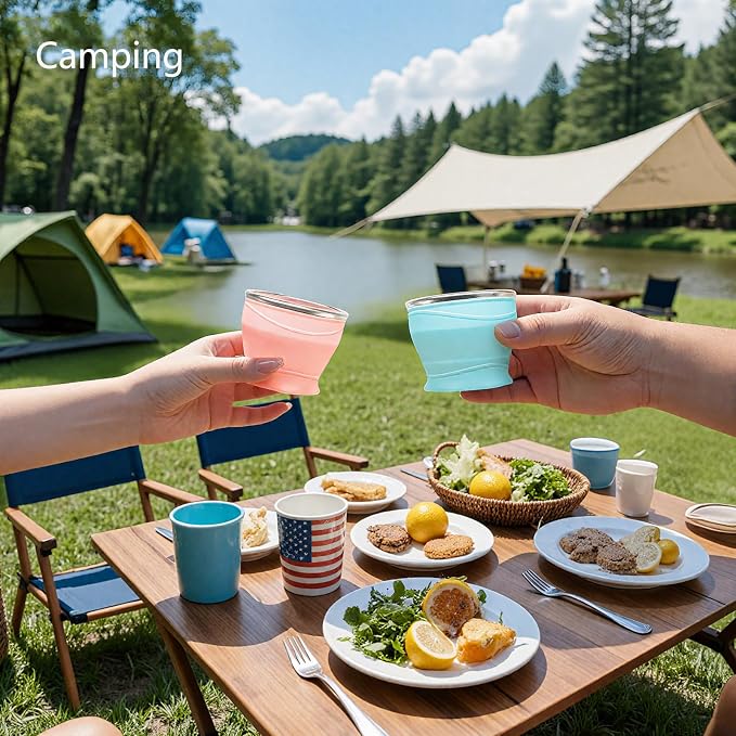 Collapsible Travel Cup with Lid - Image 5