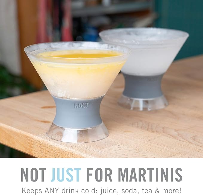HOST Freeze Insulated Martini Cooling Cups, Plastic Freezer Gel Chiller Double - Image 5