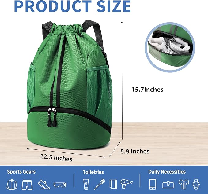 JELUTAR Drawstring Backpack Gym Bag - Image 2