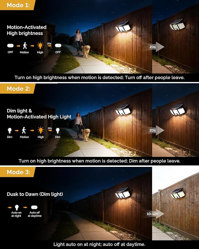 Brightown 4 Pack Solar Outdoor Lights - Image 2