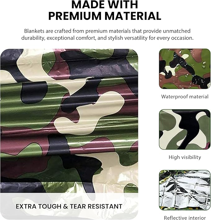 Primacare CB-6842-10 Emergency Mylar Thermal Blankets 10 Pack – 84"x52" - Image 5