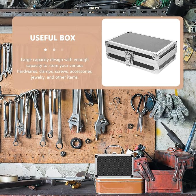 ERINGOGO Multi-Functional Aluminum Alloy Toolbox 4.3In Portable Small Tool - Image 7
