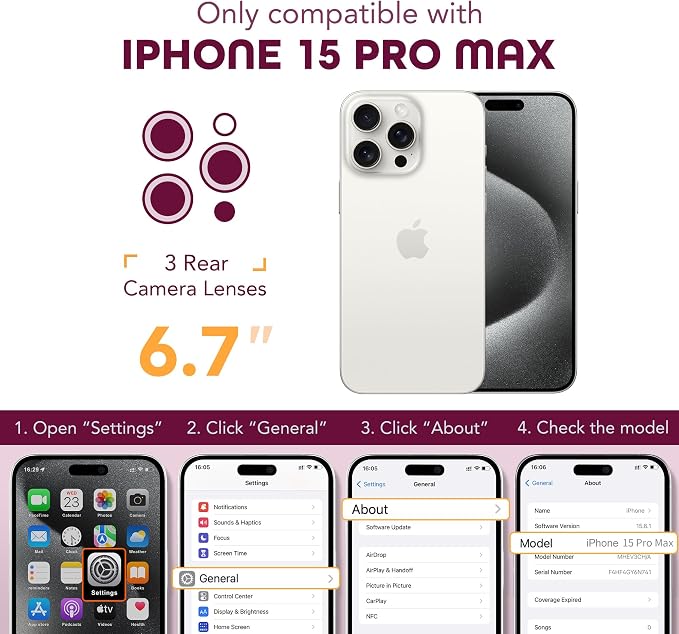 TIESZEN for iPhone 15 Pro Max Case, Compatible - Image 8