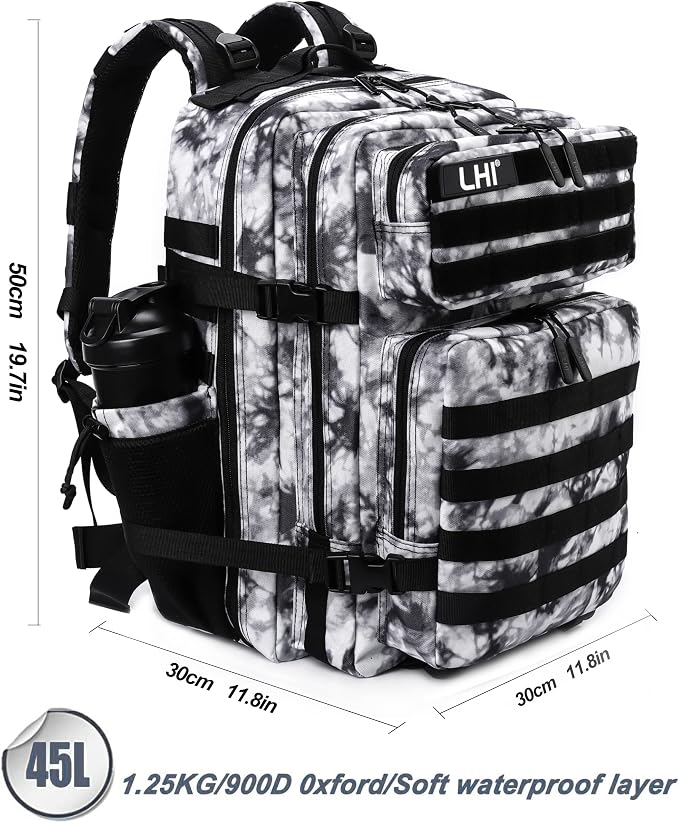 LHI Military Tactical Backpack for Men Molle Daypack 45L Army 3 Days Assault - Image 2