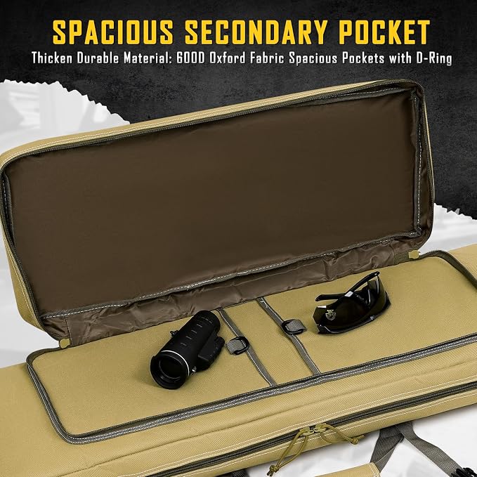 DULCE DOM 32/36/42/48/52 inch Double Rifle Case Soft Gun Bag - Image 4