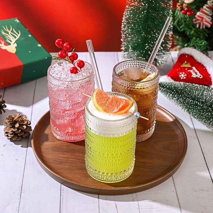 KMIGRUAN Hobnail Drinking Glasses - Image 4