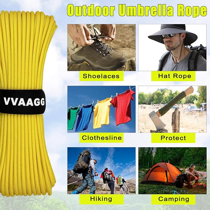VVAAGG 1000 Paracord Rope, 50ft 12 Strand Parachute Cord - Image 6