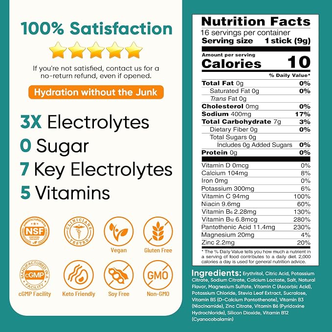Venture Pal Sugar Free Electrolyte Powder Packets - Image 7