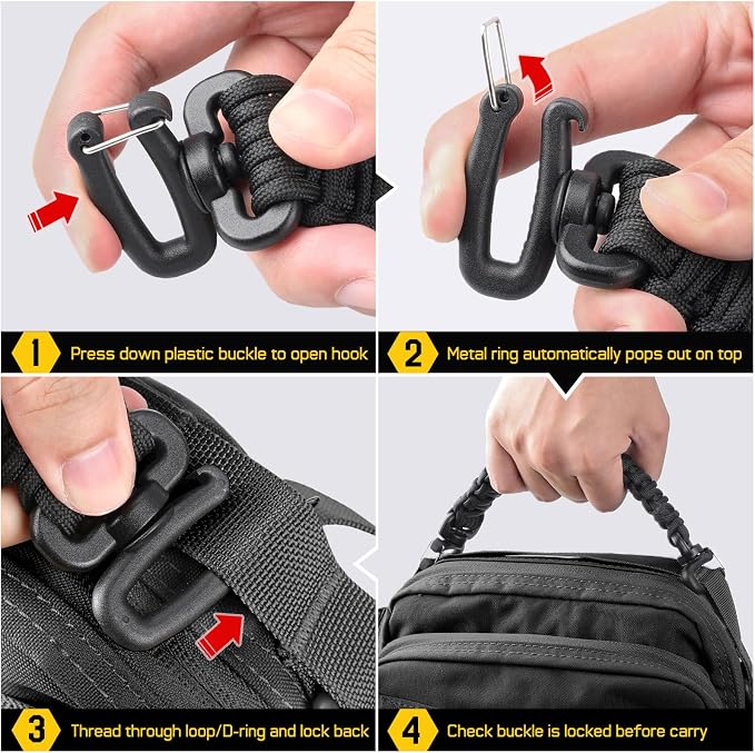 Tactical Paracord Handle，9-core Weaving Paracord Strap - Image 6