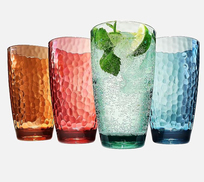 Unbreakable Large Premium Plastic Reusable Drinking Glasses Restaurant Cups - Image 2