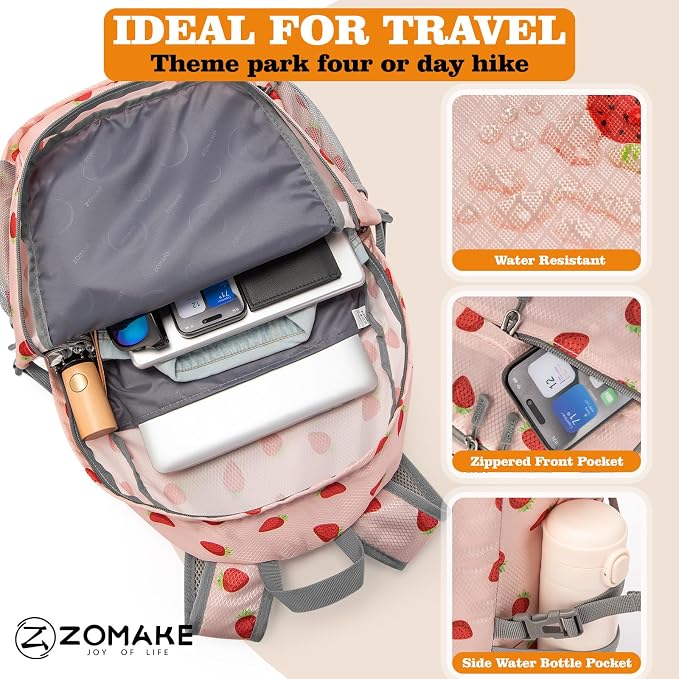 ZOMAKE Lightweight Packable Backpack 30L, Foldable Hiking Backpacks Water - Image 4