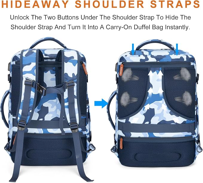 Lumesner Carry on Travel Backpacks, Extra Large 40L Flight Approved - Image 6