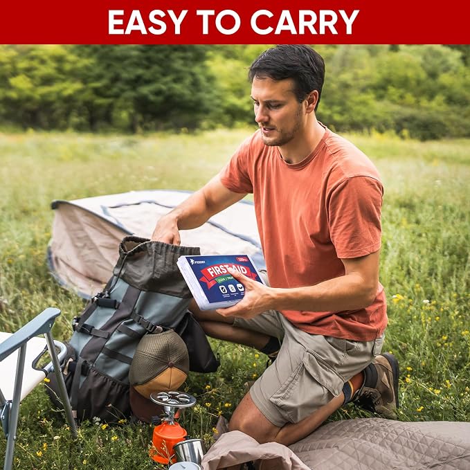 PTEROMY 100 Piece Mini First Aid Kit, Portable Small Emergency Kits Compact 1st - Image 3