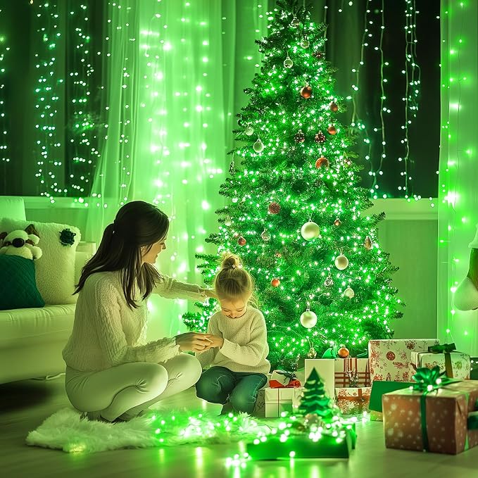 JMEXSUSS 400 LED Green Christmas Lights Indoor Outdoor, 132ft St Patrick's Day - Image 3