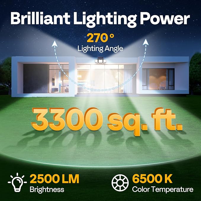 VIVOHOME Linkable Solar Flood Lights Outdoor, 2 Adjustable Motion Sensors - Image 4