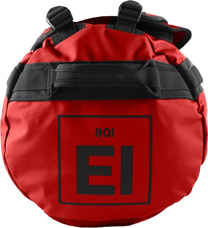 Element Equipment Trailhead Duffel Bag Shoulder Straps Waterproof Red Large - Image 3