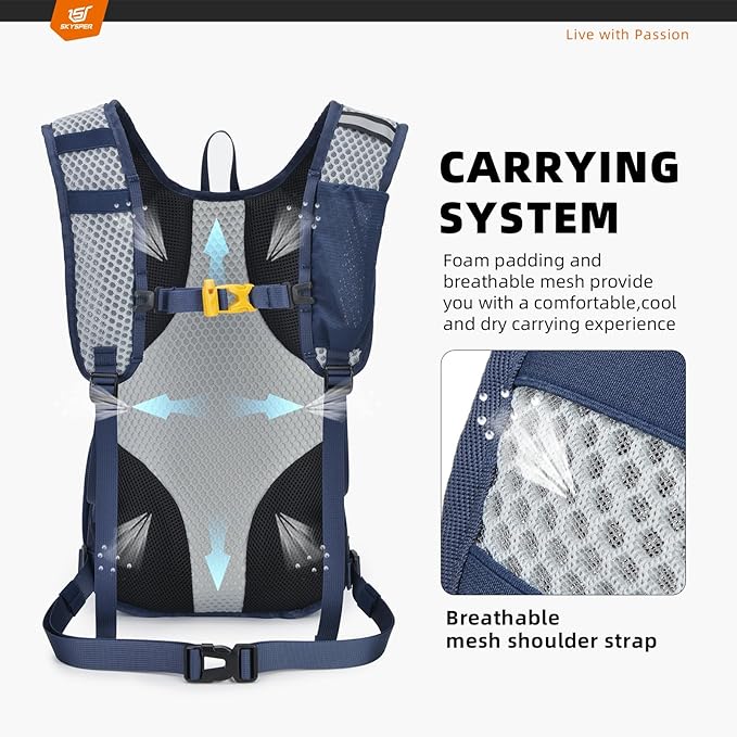 SKYSPER Small Hiking Backpack - 15L Travel Daypack Lightweight Bag Water - Image 4
