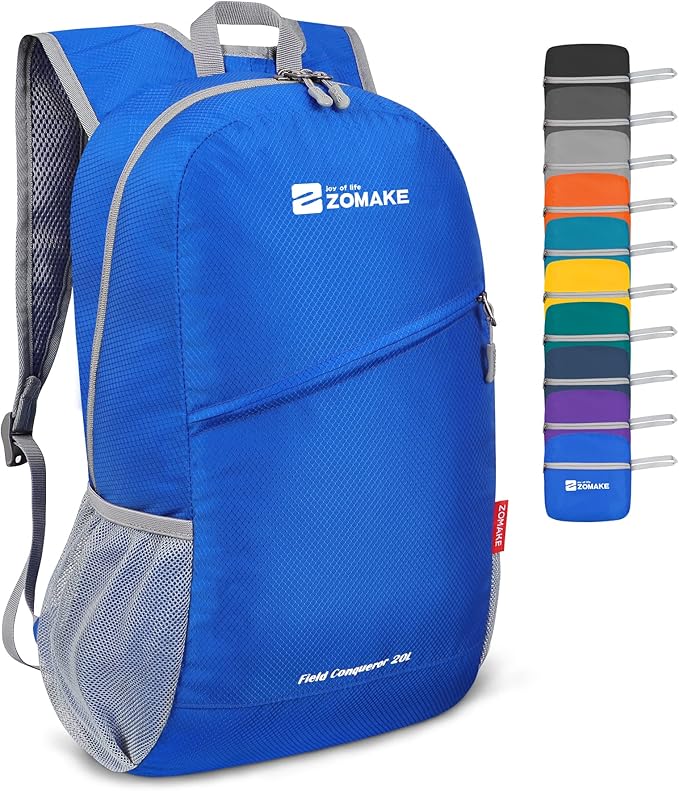 ZOMAKE Lightweight Packable Backpack, Foldable Backpacks Small Daypack by ZOMAKE
