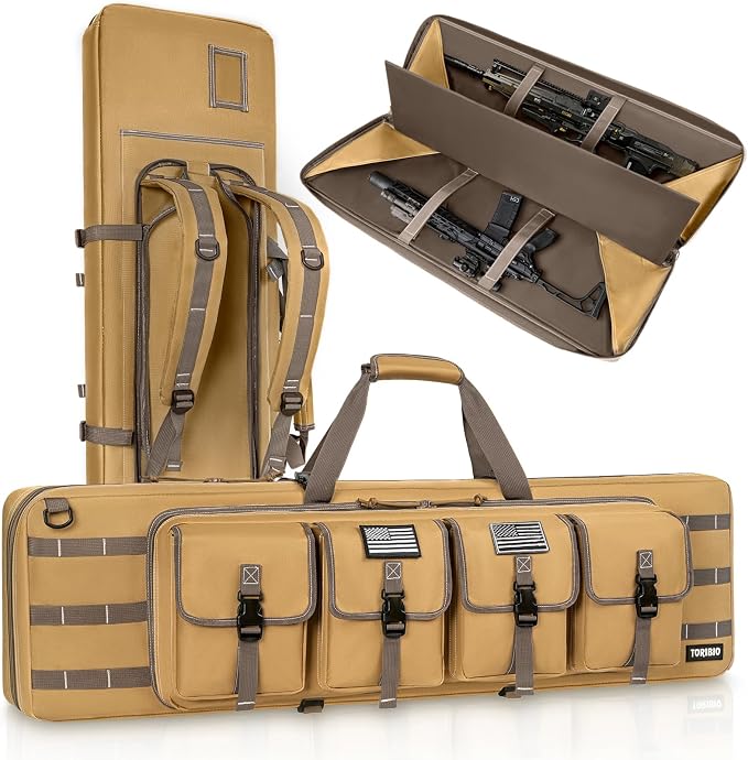 TORIBIO Double Rifle Case Soft Bag 32" 34" 36" 42" 46" 48'' 51“ 55” Gun Case by TORIBIO