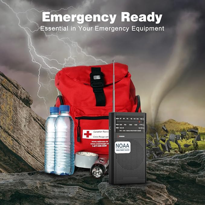 Goodes NOAA Weather Radio, AM FM NOAA Emergency Radio Portable - Image 7